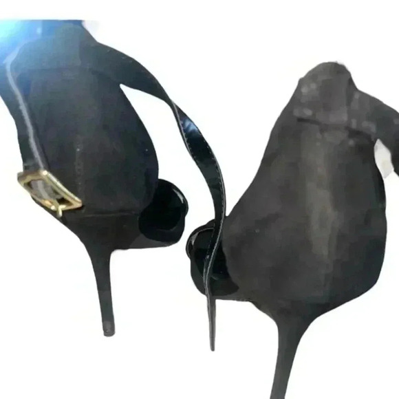 Lulus Black Suede Ankle Strap Heels - Picture 5 of 7